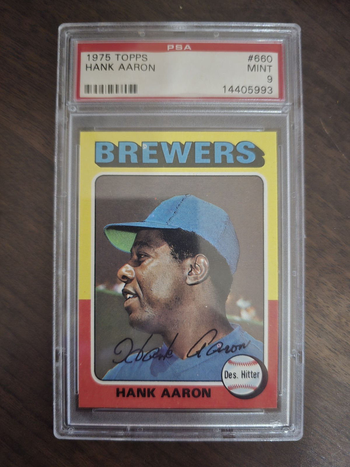 1975 Topps Hank Aaron #660 PSA Mint 9 - Only One Higher!