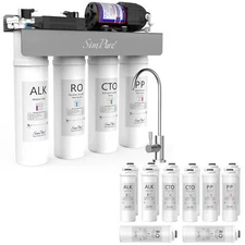 WP2-400 GPD 8 Stage Reverse Osmosis Alkaline pH+ Water Filter System Purifier