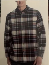 Weatherproof Vintage Men`s Flannel Shirt-Color:Red-Size:XL - NWT