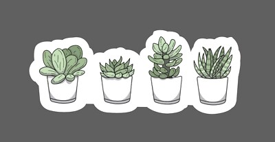 Succulents Sticker Plants Waterproof House Aloe Vera Gift NEW