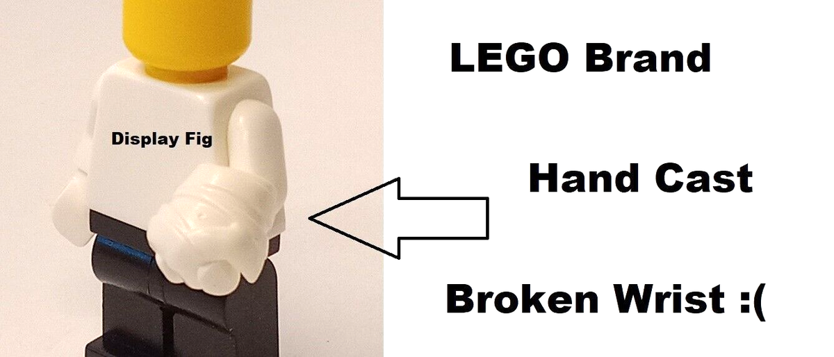 LEGO Minifigure Hand Cast Medical Gear Wrist Wrap Brace Broken Arm