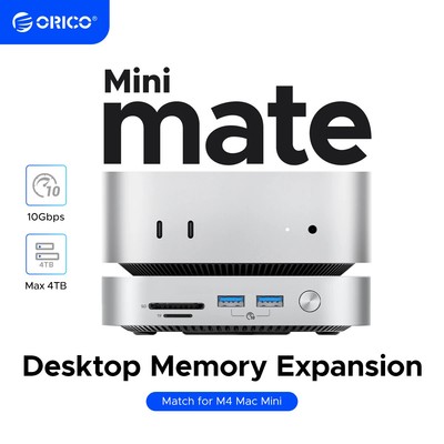 ORICO 10G Storage Expansion Dock for Mac Mini M4 &M4 Pro with SD/TF3.0 4T SSD