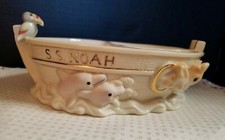 Noahs Ark Lenox Infant Divided Food Dish Ivory Gold Trim Excellent