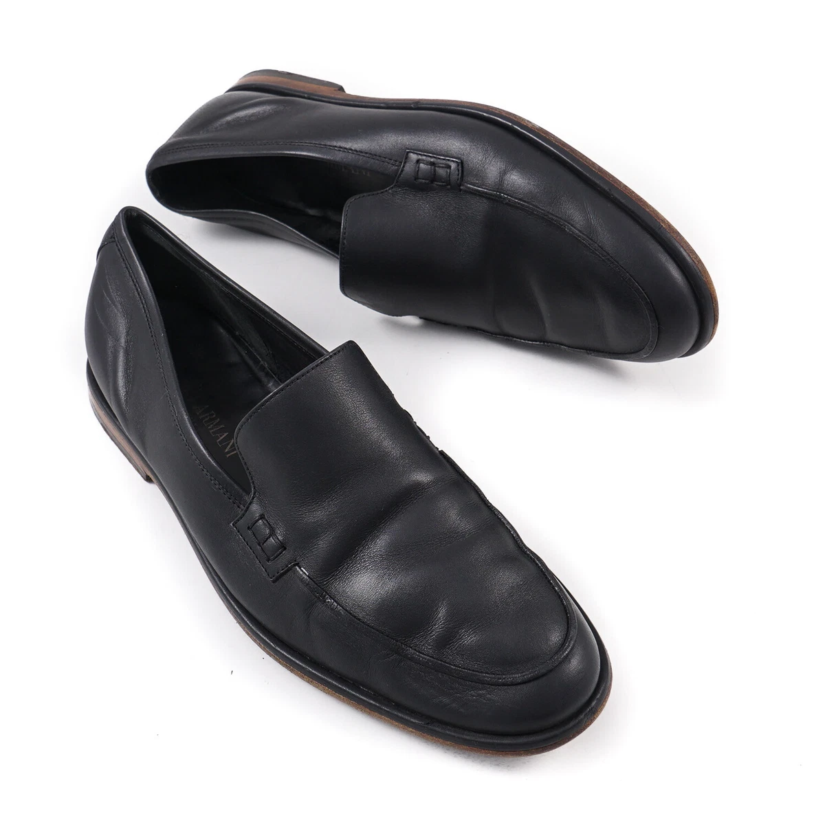 Giorgio Armani Loafers Shoes in Black for Men