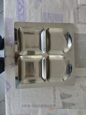 ANTIPASTIERA VASSOIO APERITIVO-AMC DESIGN-MADE ITALY-IN ACCIAIO-ANNI 80'-VINTAGE