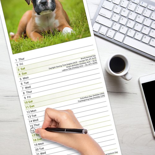 Boxer Slim 2026 Calendar | Slimline Dog Breed Gift 15% OFF MULTI ORDERS - Picture 4 of 8