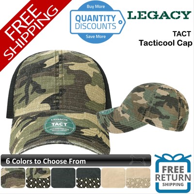 Legacy Men Tacticool Cap Hat Six-panel Low-profile Mesh Back Ripstop Cotton Tact