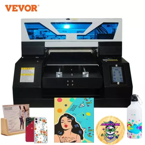 VEVOR Flatbed UV Stampante automatica per etichette per bottiglie formato A3