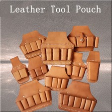 Leather Pouch Bag Toolkit Tool Case Snips Pliers Hammer Holder Accessories