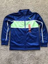 Adidas Long Sleeve Zip Up Jacket, Boys Sz Lg 14/16, Blue New With Out Tag A