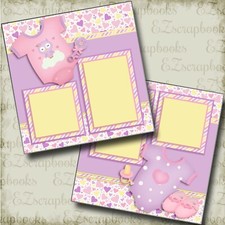 Baby Girl Gear - 2 Premade Scrapbook Pages - EZ Layout 3802