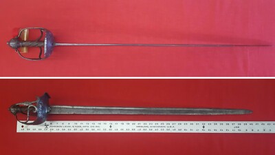 A Very Fine And Rare English Backsword With 'Mortuary' Basket Hilt