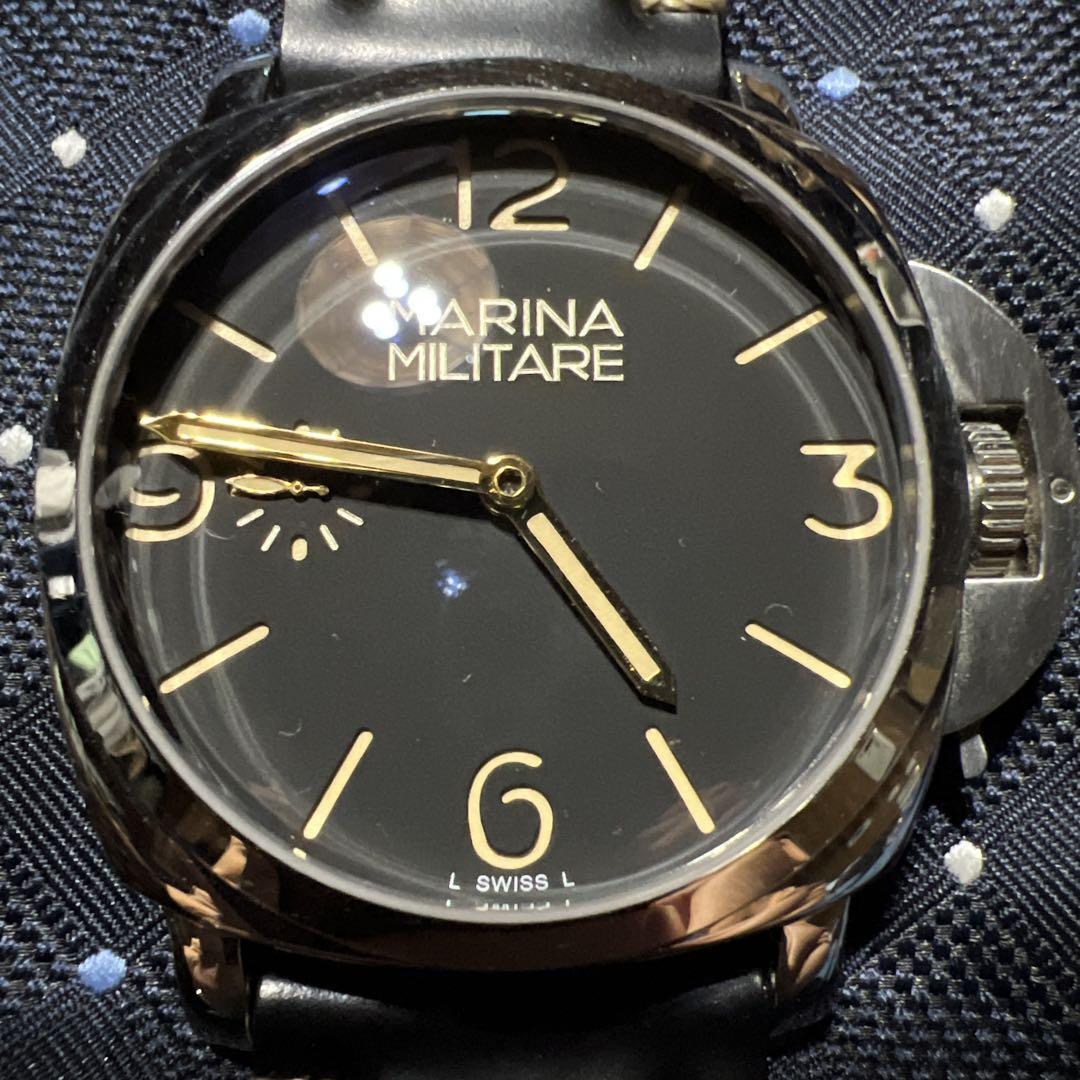 RXW Marina Militare Unitas 6497 Hand-Wound Watch 47mm Black RXW Marina Militare Unitas 6497 Hand-Wound Watch 47mm Black