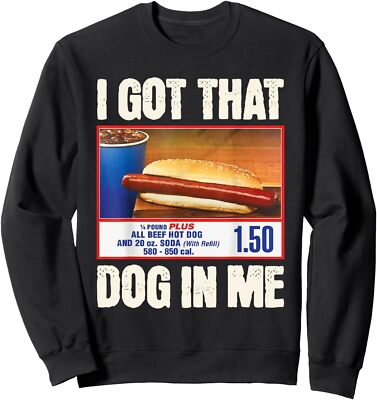 Retro Vintage I Got-That Dog In Me, Funny HotDog Unisex Crewneck Sweatshirt