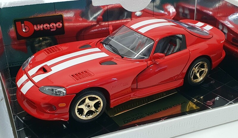 Burago 1 18 Scale 1997 Dodge Viper Gts Coupe Red White For Sale Online