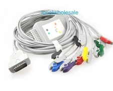 GE Marquette ECG Cable 10 Lead ECG Cable Pinch Clip end Compatible