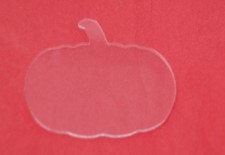3" Diameter Clear Laser Cut Acrylic Pumpkin 1/8" thick