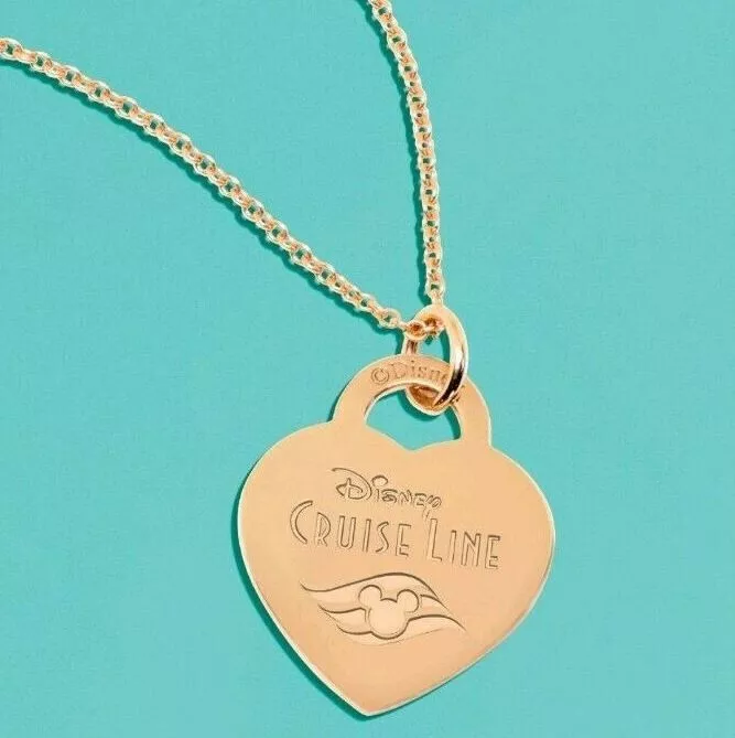 Tiffany Co DCL Disney Cruise Line Rose Gold heart necklace brand