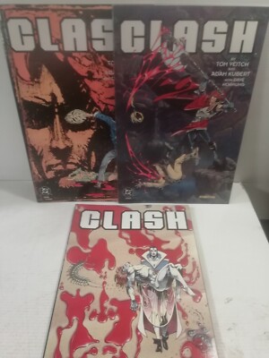 CLASH : complete 3 Volumes DC 1991 series by Tom VEITCH FIRST PRINTS