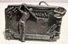 The Great Sport of Golf - 1983 Bergamot Brass Works 3D Belt Buckle L- 86