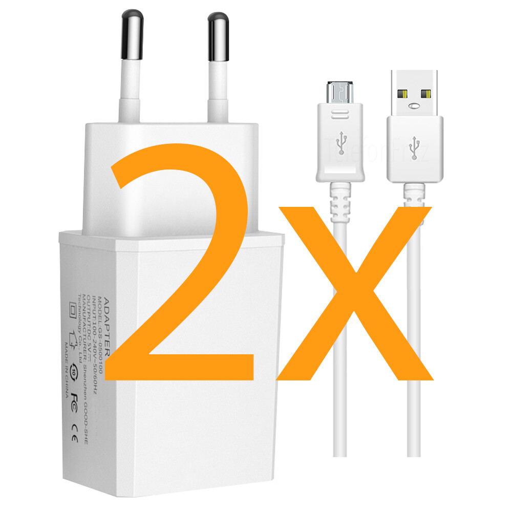 Mungoo Ladegerät Mit Micro‑USB Kabel Für Huawei Honor 9 Lite, 10, 20 Lite, Mate 8/10 Lite Uvm. – 5V/2A, 1 M, Inkl. Displayputztuch