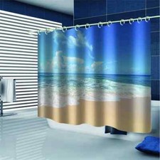 The Sea Ebbs And Flows 3D Shower Curtain Waterproof Fabric Bathroom Decoration
