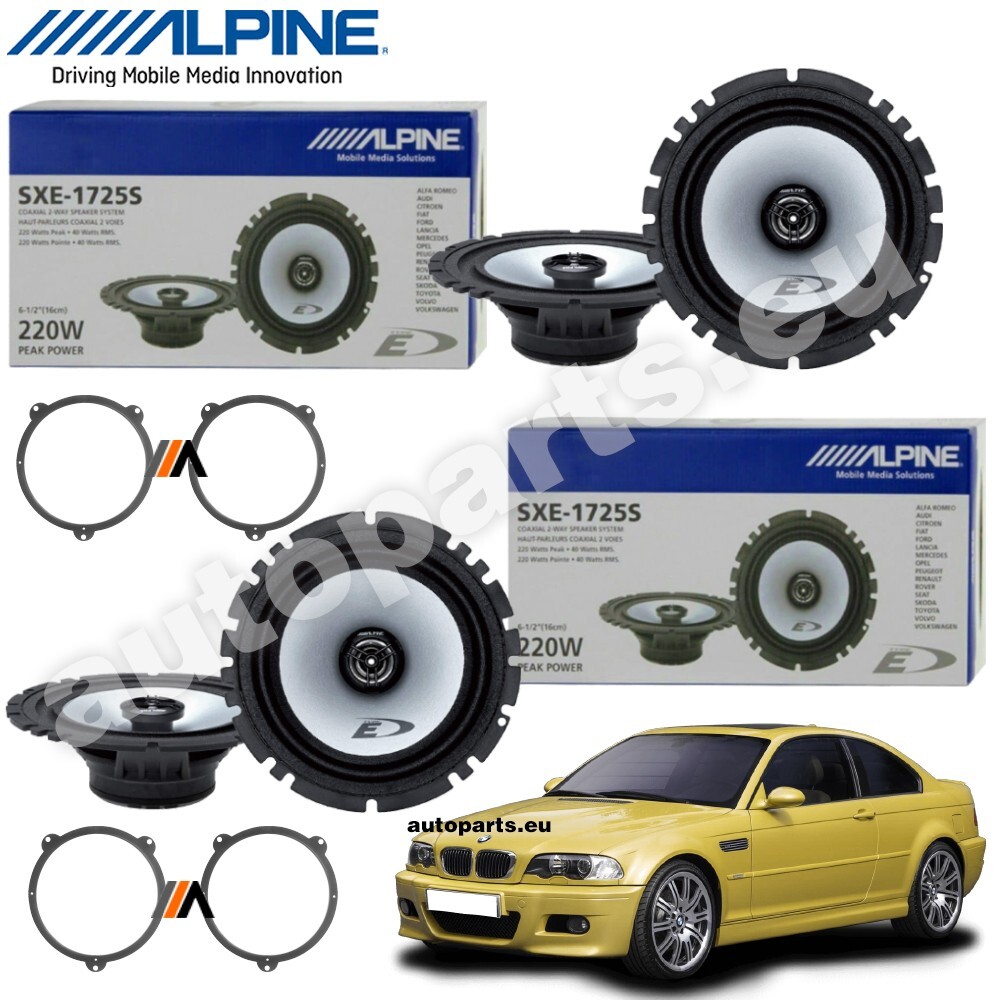 Kit 4 Casse Alpine BMW E46: Audio Premium Anteriori e Posteriori