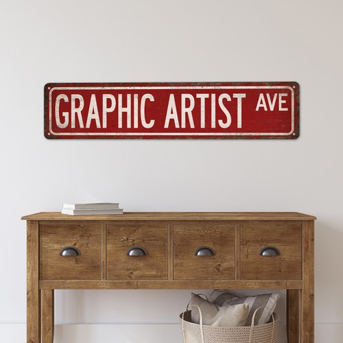 Graphic Artist Street Sign Graphic Artist Gift Graphic Design Sign 104180021062 - Picture 6 of 10