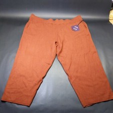 Ava  Viv Womens Plus Size Pull On Pockets Wide Leg Lounge Pants Rust 3X 24W 26W