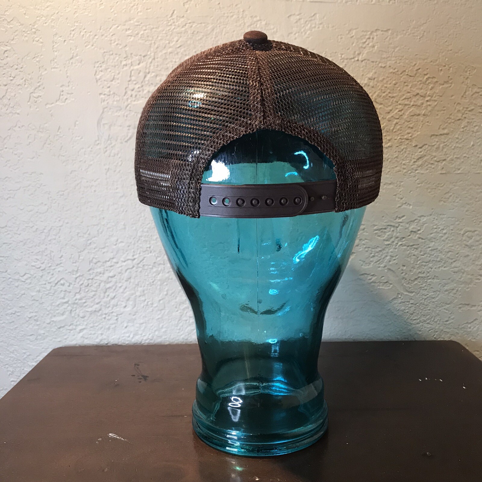 Bear Patch Hat Mesh Trucker Cap Brown - image 4