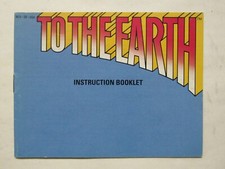 TO THE EARTH Instruction Manual  No Game  NES Nintendo