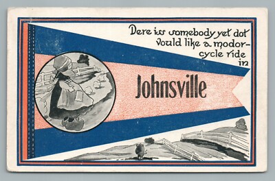  MotorCycle Ride in JOHNSVILLE Maryland  Antique Pennant Frederick County MD DPO