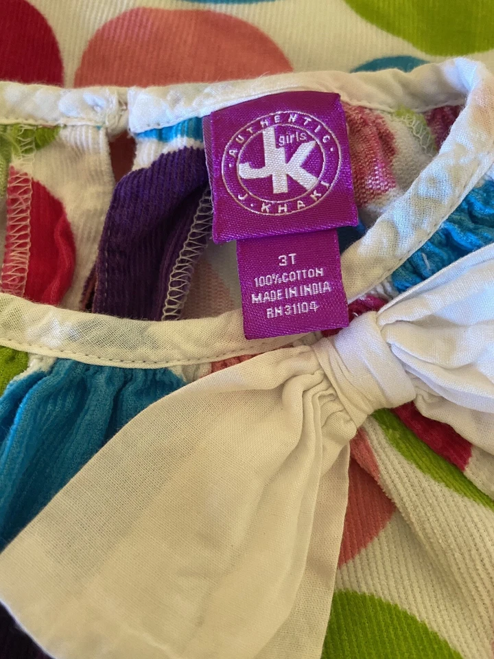 Vestido JK (J caqui) manga larga lunares talla 3T Foto 3 de 3