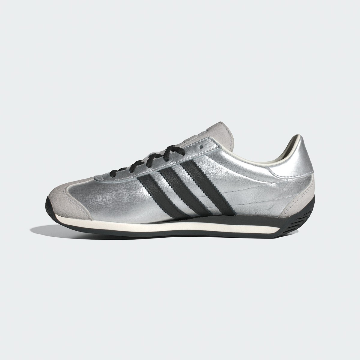 New Adidas Women's Country OG Shoes - Silver/ Black (JH6337