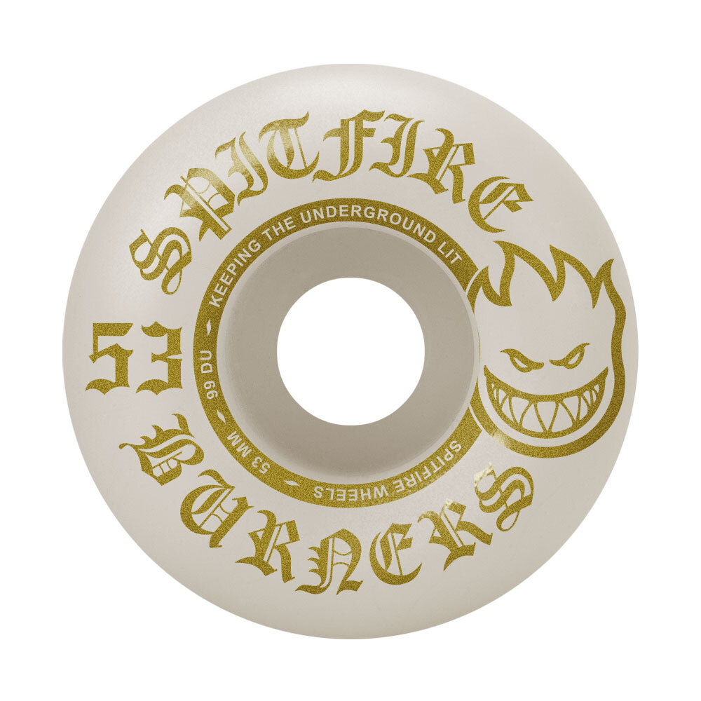新品未使用SPITFIRE BURNERS FORMULA 53MM 99A Spitfire Skateboard Wheels Burners 53mm 99A White/Gold | eBay