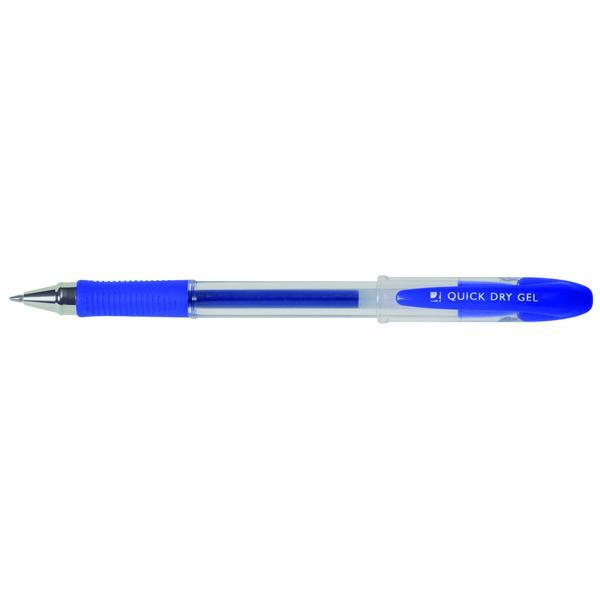 Q-Connect Quick Dry Gel Pen Medium Blue (Pack Of 12) Ref - Image 3