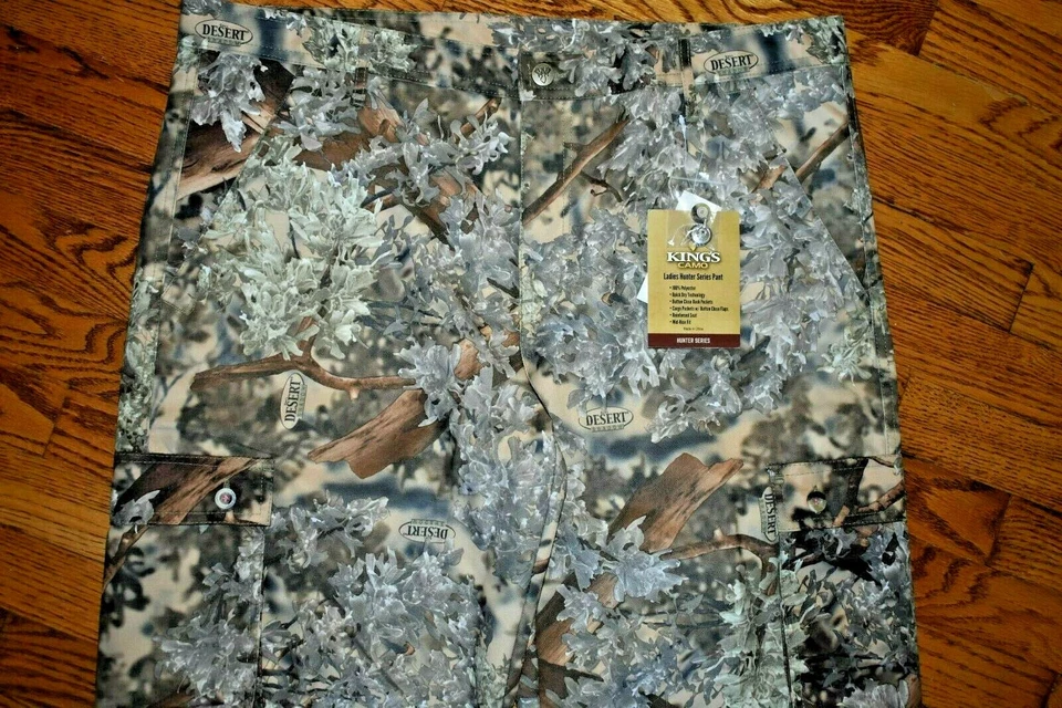 King's Camo Women's Hunter Series Camo Pants Desert Shadow Size 16 # KCL2118 - Image 3 of 4