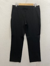 Quince Ultra-Stretch Ponte Straight Leg Pant Black Womens L Pull On Pants