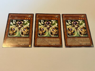 3X Mind Protector TDGS-EN019 3 x3 Yugioh Yu Gi Oh! Playset 1st Edition