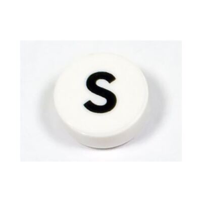 LEGO City Accessory Alphabet Capital Letter “S” Tile Round x