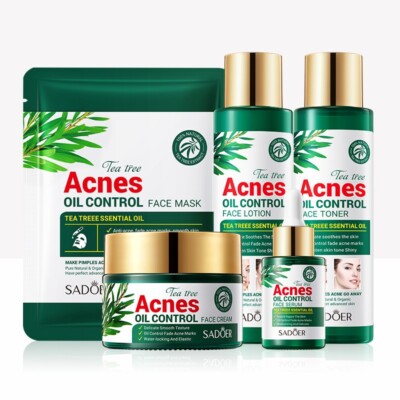 Korean Whitening Teebaum Gesichtswasser Lotion pflanzliche glättende Schönheitsprodukte Kit