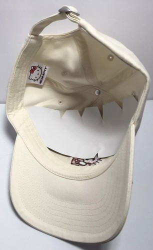 SANRIO HELLO KITTY 🩷 HEART HAT BASEBALL IVORY Embroidered Appliqué NWT - 第 6/6 張圖片