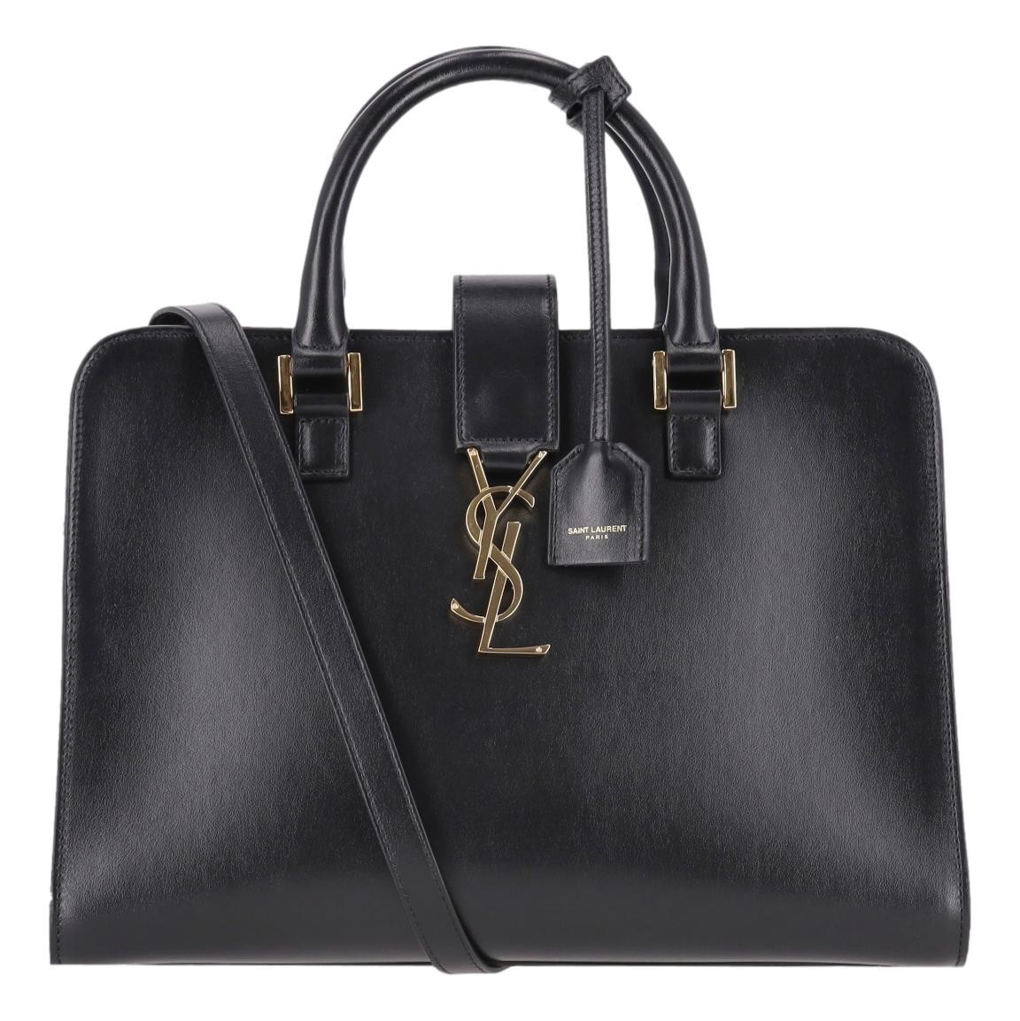 Borsa piccola Cabas Saint Laurent in pelle di vitello con logo 'YSL'