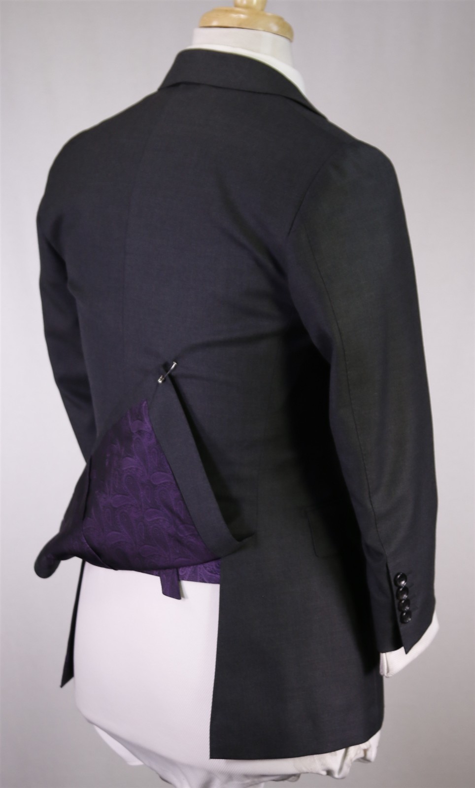 Paul Stuart Custom Recent Solid Charcoal Gray 3-P… - image 7
