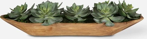Uttermost 60205 Yuma 8" Tall Wood Faux Flora Planter - Natural - Picture 5 of 5