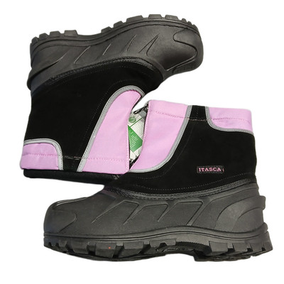 Itasca Snow Stomper Pac Boots Girls Size 6 Multi Leather Traction Sole Zip Up
