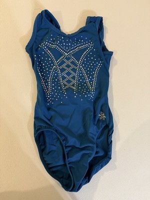 Snowflake Designs Child Large Dreamy Gymnastics Leotard - Mykonos Blue 