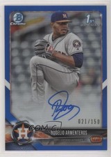 2018 Bowman Chrome Prospect Blue Refractor 21/150 Rogelio Armenteros Auto 2r7