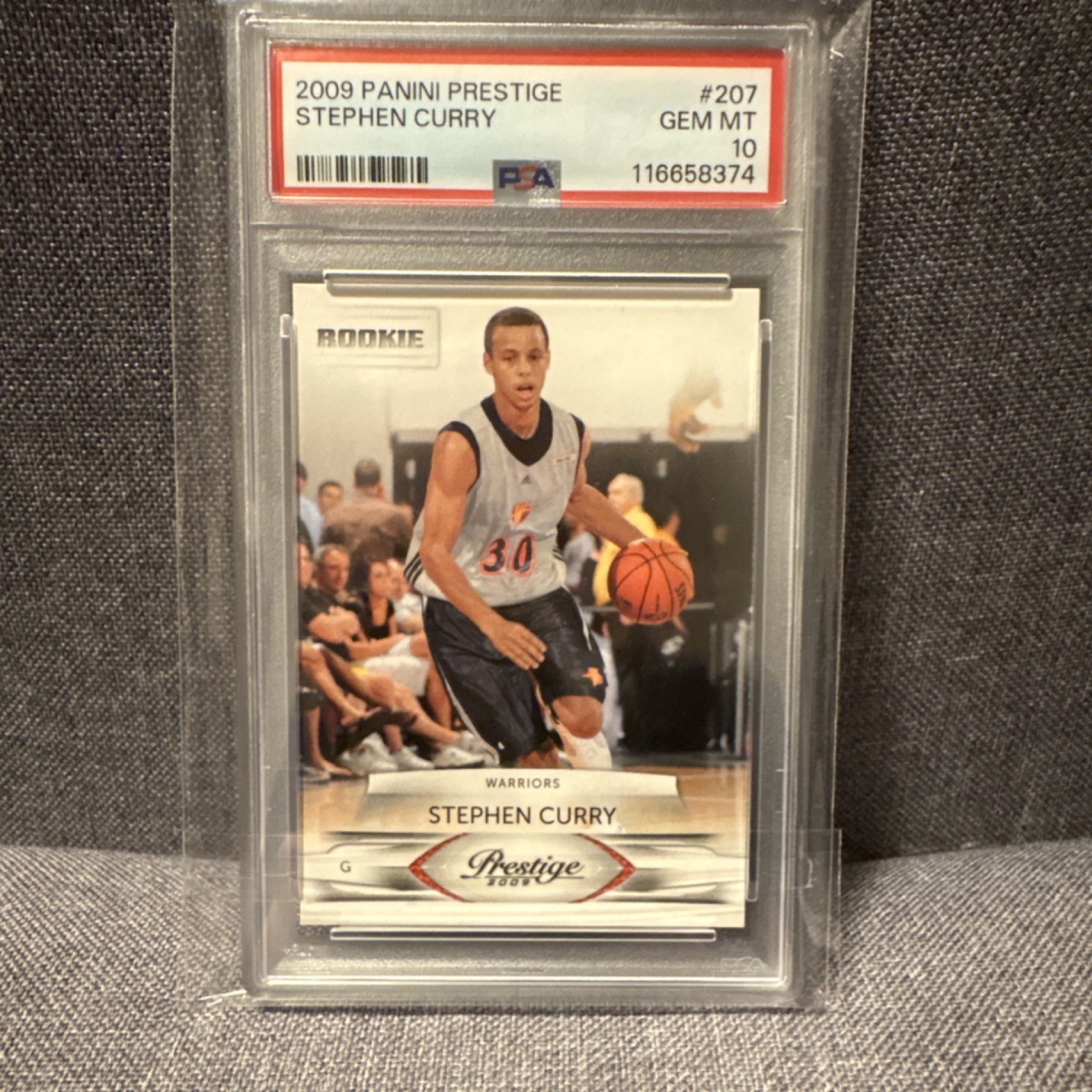 Panini Prestige 2009-10 Stephen Curry #207 Rookie PSA 10 Golden State Warriors
