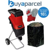 Einhell Garden Shredder 2500W GC-KS 2540 Leaf Branch Mulcher + 50L Bag + Gloves